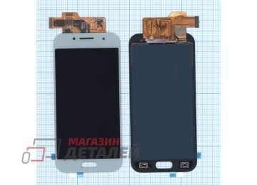 Дисплей (экран) в сборе с тачскрином для Samsung Galaxy A3 (2017) SM-A320F голубой (синий) (TFT-совместимый)