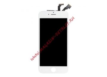 Дисплей (экран) в сборе с тачскрином для Apple iPhone 6 белый (Zetton) олеофобное покрытие