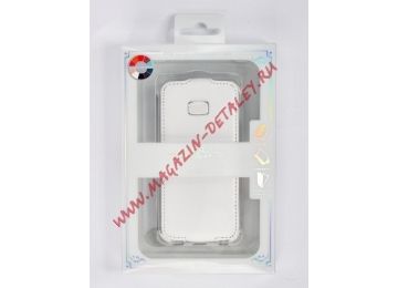 Чехол для iPhone 5/5s/SE "KLOGI" раскладной "кожаный" (белый)
