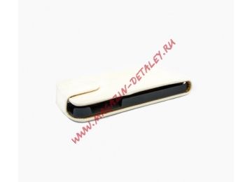 Чехол для iPhone 5/5s/SE раскладной кожаный (белый)