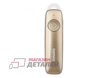 Bluetooth гарнитура вставная моно REMAX RB-T8 золотая