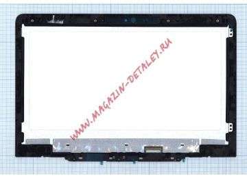 Экран в сборе (матрица + тачскрин) для Lenovo Yoga N23 черный c рамкой
