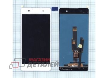 Дисплей (экран) в сборе с тачскрином для Sony Xperia E5 белый