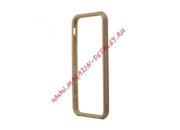 Чехол (бампер) "HOCO" Shock Proof Silicon Bumper Case для Apple iPhone 6, 6s золотой