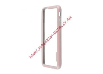 Чехол (бампер) "HOCO" Coupe Series Double Color Bracket Bumper Case для Apple iPhone 6, 6s Plus розовый