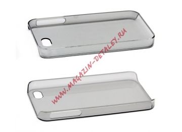 Защитная крышка для Apple iPhone 4, 4s ультратонкая, черная, прозрачная, европакет