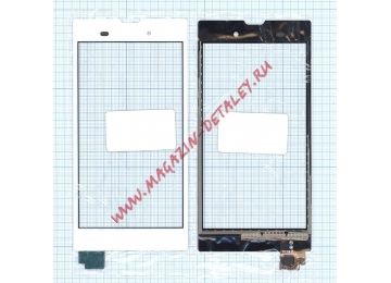 Сенсорное стекло (тачскрин) для Sony Xperia T3 белое