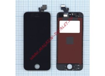 Дисплей (экран) в сборе с тачскрином для Apple iPhone 5 (LT) черный