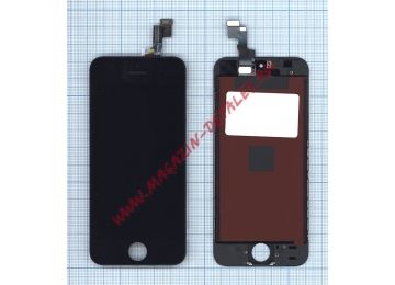 Дисплей (экран) в сборе с тачскрином для iPhone 5S/SE (LT) черный