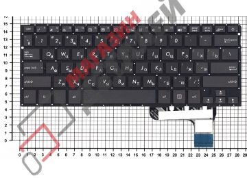 Клавиатура для ноутбука Asus U303, UX303 черная без рамки без подсветки