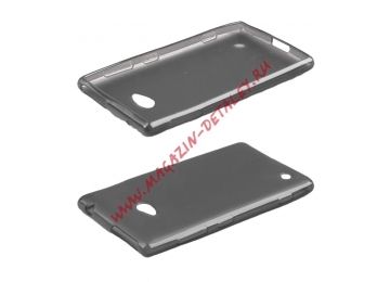 Силиконовый чехол для Nokia Lumia 720 TPU Case черный матовый