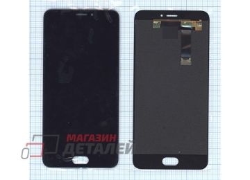 Дисплей (экран) в сборе с тачскрином для Meizu MX6 черный