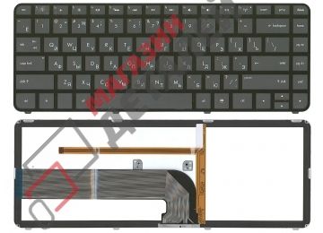 Клавиатура для ноутбука HP Pavilion DM4-3000 черная с подсветкой