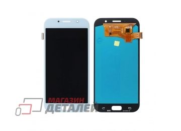 Дисплей (экран) в сборе с тачскрином для Samsung Galaxy A7 (2017) SM-A720F голубой (TFT-совместимый с регулировкой яркости)