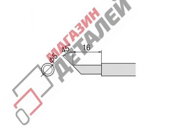 Сменное жало PX-2RT-5C (d7х37мм) для паяльников GOOT