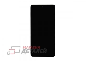 Дисплей (экран) в сборе с тачскрином для Infinix Note 30 Pro черный с рамкой (Premium LCD)