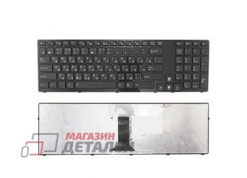 Клавиатура для ноутбука Asus R900 черная с черной рамкой