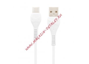 USB кабель Hoco X37 Cool Power Charging Data Cable For Type-C L=1M белый