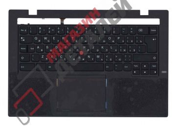 Клавиатура (топ-панель) для ноутбука Lenovo ThinkPad X1 carbon Gen 2 2014 черная с черным топкейсом и подсветкой