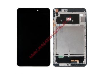 Дисплей (экран) в сборе с тачскрином для Asus Memo Pad 8 ME581CL с рамкой черный (Premium SC LCD)