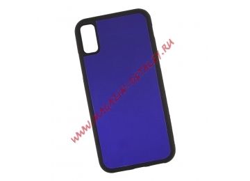 Защитная крышка "LP" для iPhone X "Термо-радуга" фиолетовая-розовая (европакет)