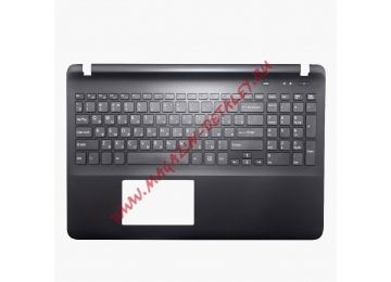 Клавиатура (топ-панель) для ноутбука Sony FIT 15 SVF15 черная с черным топкейсом