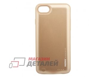 Дополнительный аккумулятор - защитная крышка REMAX Energy Jacket 2400 mAh для Apple iPhone 8, 7 золотой