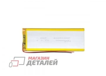 Аккумулятор универсальный 4x45x128 мм 3.8V 3000mAh Li-Pol (2 pin)