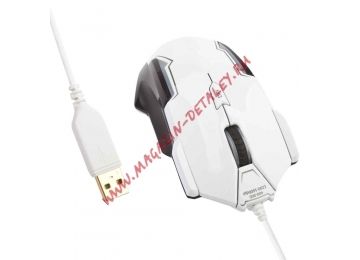 Мышь игровая проводная Smartbuy RUSH 708 бело-черная