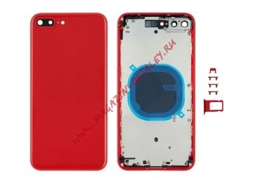 Корпус для iPhone 8 Plus european version (красный)
