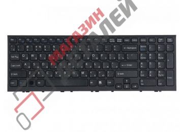 Клавиатура для ноутбука Sony Vaio VPC-EH черная с черной рамкой