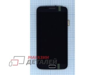 Дисплей (экран) в сборе с тачскрином для Samsung Galaxy S6 Edge SM-G925F черный с рамкой (Premium SC LCD)