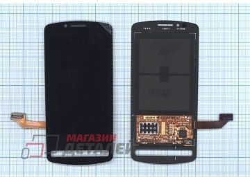 Дисплей (экран) в сборе с тачскрином для Nokia 700 черный