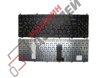 Клавиатура для ноутбука DNS W650SRH, W655, W650SR черная без рамки