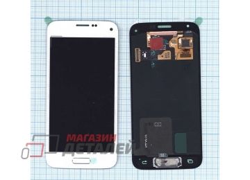 Дисплей (экран) в сборе с тачскрином для Samsung Galaxy S5 Mini SM-G800F белый