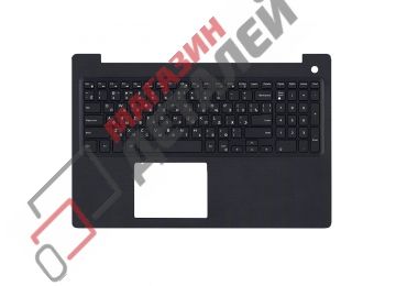 Клавиатура (топ-панель) для ноутбука Dell Inspiron 3593 черная с черным топкейсом