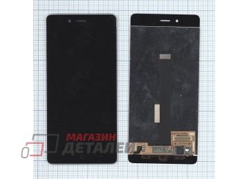 Дисплей (экран) в сборе с тачскрином для ZTE Nubia Z11 черный