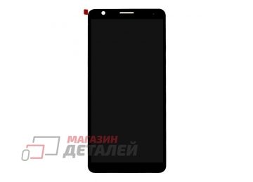 Дисплей (экран) в сборе с тачскрином для ZTE Blade A31 черный (Premuim LCD)