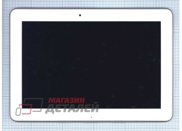 Дисплей (экран) в сборе (матрица B101EAN01.6 + тачскрин) для Asus Transformer Pad TF103C белый с рамкой (с разбора)