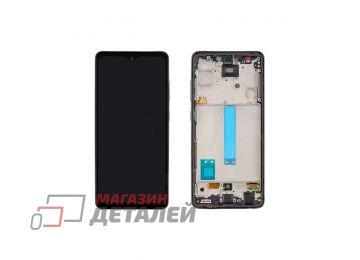 Дисплей (экран) в сборе с тачскрином для Samsung Galaxy A52 SM-A525F черный с рамкой (OLED)