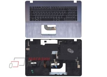 Клавиатура (топ-панель) для ноутбука Asus X705MAR серебристая