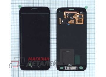 Дисплей (экран) в сборе с тачскрином для Samsung Galaxy S5 Mini SM-G800F черный