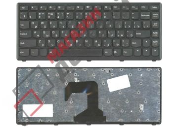 Клавиатура для ноутбука Lenovo S300 S400 S405 черная с черной рамкой