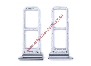 Держатель (лоток) SIM карты для Samsung Galaxy Note 10 (N970F) серый