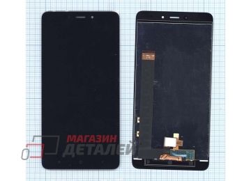 Дисплей (экран) в сборе с тачскрином для Xiaomi Redmi Note 4 черный (Premium LCD)