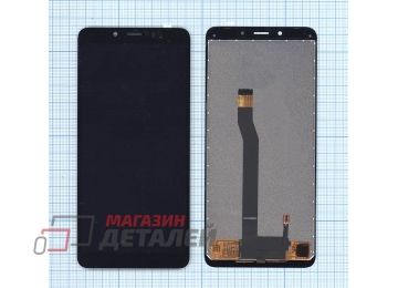 Дисплей (экран) в сборе с тачскрином для Xiaomi Redmi 6, Redmi 6A черный (Premium LCD)