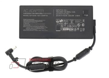 Блок питания (сетевой адаптер) для ноутбуков Asus 20V 16.5A 330W 6.0x3.7 мм с иглой, черный с сетевым кабелем