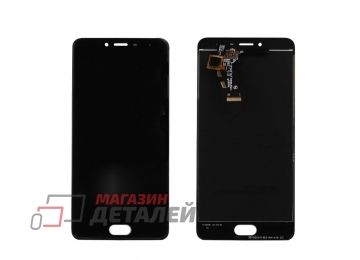 Дисплей (экран) в сборе с тачскрином для Meizu m3s, m3s mini черный (Premium LCD)