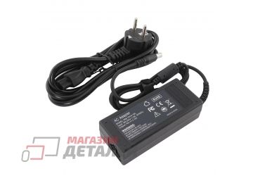 Блок питания (сетевой адаптер) для монитора и телевизора Samsung 19V 3.16A 60W 6.5x4.4 мм с иглой черный, с сетевым кабелем