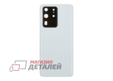 Задняя крышка для Samsung Galaxy S20 Ultra SM-G988B со стеклом камеры (белый)